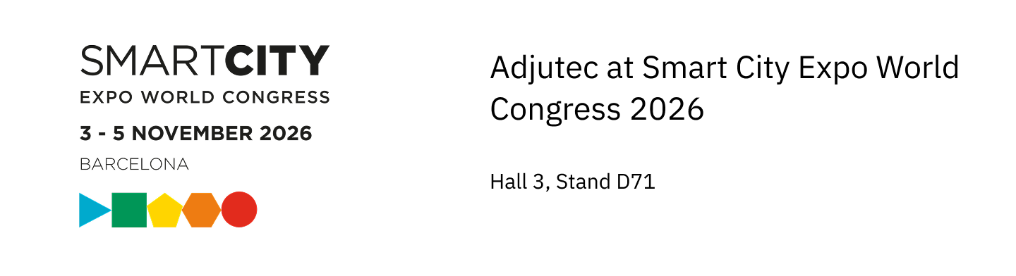 Adjutec at Smart City Expo 2026, Hall 3, Stand D71